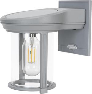 Solar Coach Lantern - w/Edison Bulb - Gray