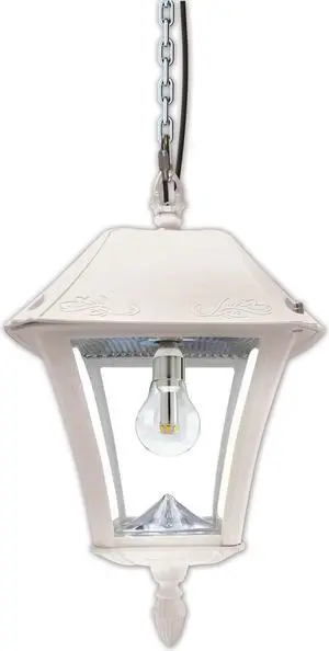 Baytown II Solar Light Outdoor Pendant Chandelier Hanging Light With Remote Control For Pergola Gazebo Pavilion - White