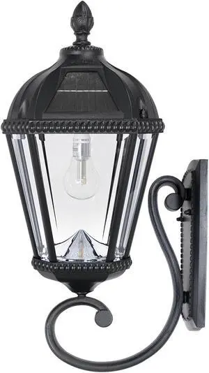 Royal Bulb Solar Light - w/GS Solar Light Bulb - Wall Mount - Black