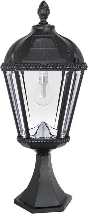 Royal Bulb Solar Light - w/GS Solar Light Bulb - Post Mount - Black
