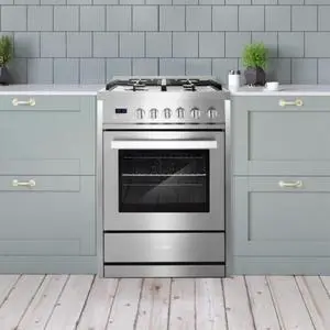 24" Single Oven Pro Style Gas Range With 4 Burner Cooktop