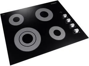 Cosmo 24" Electric Ceramic Glass Cooktop With 4 Elements, Dual Zone Element