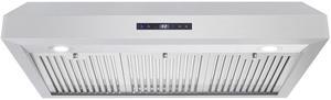 36" Under Cabinet Range Hood With Touch Controls, Stainless Steel