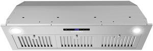 36 in. Insert Range Hood with Soft Touch Controls in Stainless Steel