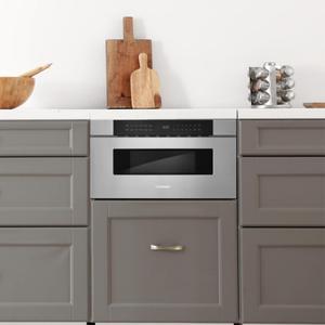 30 in. Built-in Microwave Drawer with Automatic Presets, Touch Controls, Defrosting Rack and 1.2 cu. ft. Capacity in Stainless Steel