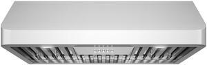 30 In. Ducted Under Cabinet Range Hood In Stainless Steel With Push Button Controls, Led Lighting And Permanent Filters