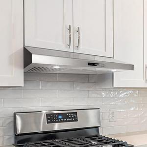 36" Under Cabinet Range Hood With Digital Touch Controls, Stainless Steel