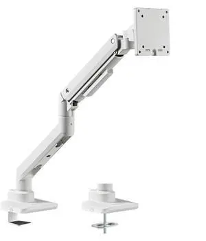 SilverStone Technology ARM14 White Single Monitor Arm with Heavy-Duty Gas Spring Design and Wide adjustability, SST-ARM14