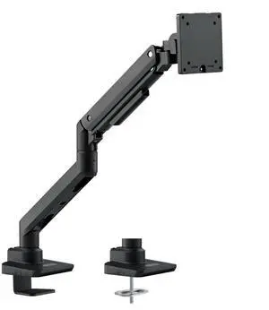 SilverStone Technology ARM14 Black Single Monitor Arm with Heavy-Duty Gas Spring Design and Wide adjustability, SST-ARM14B