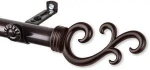 13/16 inch Mosey Curtain Rod 18-28" - Cocoa