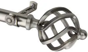 Roman Curtain Rod 13/16 inch 18-28" - Satin Nickel