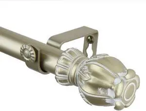 Susie Curtain Rod 1" OD 66-120 inch  - Gold