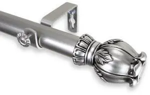 Susie Curtain Rod 1" OD 66-120 inch  - Satin Nickel