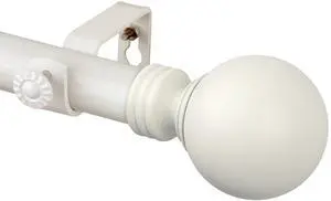 Round Curtain Rod 1 inch 160-240 inch - White