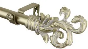 Federer Curtain Rod 1" OD 28-48 inch  - Gold