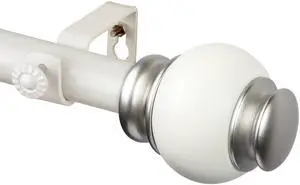 Atlas Curtain Rod 1 inch 160-240 inch - White