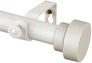 Brett Curtain Rod 1 inch 48-84 inch - White