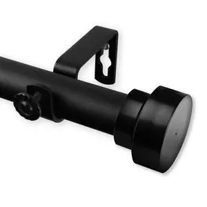 Brett Curtain Rod 1 inch 18-28 inch - Black