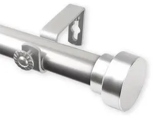 Brett Curtain Rod 1 inch 18-28 inch - Satin Nickel