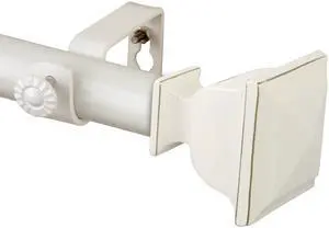 Osborne Curtain Rod 1 inch 48-84 inch - White