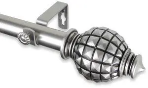 Apollo Curtain Rod 1" OD 160-240 inch  - Satin Nickel