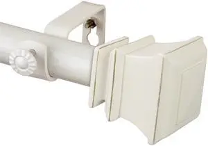 Elena Curtain Rod 1 inch 48-84 inch - White