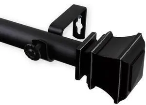 Elena Curtain Rod 1 inch 160-240 inch - Black