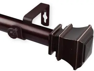 Elena Curtain Rod 1 inch 48-84 inch - Bronze