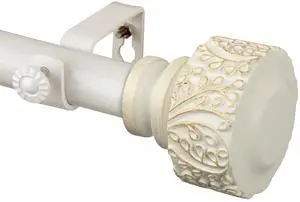 Alexander Curtain Rod 1 inch 28-48 inch - White