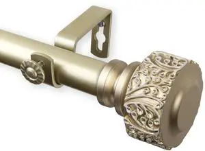 Alexander Curtain Rod 1 inch 28-48 inch - Light Gold