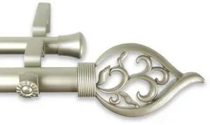 Vana Double Curtain Rod 1" OD 28-48 inch  - Gold