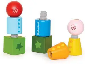 Hape Twist and Turnables Wooden Building Block Learning Set