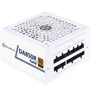 SilverStone Technology DA850R Gold 80 Plus Gold 850W ATX 3.0 & PCIe 5.0 Power Supply with White casing, White Fan, and White Cables, SST-DA850R-GMA-WWW (SST-AX0850MCGD-C)