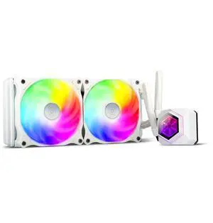 SilverStone Technology Permafrost PF240W-ARGB V2 White-Colored 240mm All-in-One Liquid Cooler, SST-PF240W-ARGB-V2