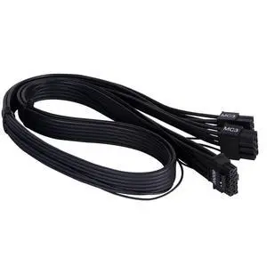 SilverStone Technology PP14-EPS75 Dual EPS 8 pin (PSU) to 12+4 pin (GPU) 12VHPWR PCIe Gen5 Cable for Silverstone 3rd Gen PSUs - 75cm (29.5") Long, SST-PP14-EPS75