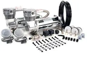 VIAIR 480C Dual Air Compressor for Air Suspension (2 Pack) 12V Continuous Duty Cycle Compressor for Air Tanks, Bags, Air Horns 200 PSI (Chrome) VIAIR 480C Dual Air Compressor for Air Suspension (2 Pack) 12V Continuous Duty Cycle Compressor for Air Tanks, Bags, Air Horns 200 PSI (Chrome)