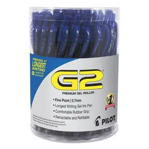 Pilot G2 Premium Gel Pen Convenience Pack, Retractable, Fine 0.7 mm, Blue Ink, Blue Barrel, 36/Pack Pilot G2 Premium Gel Pen Convenience Pack, Retractable, Fine 0.7 mm, Blue Ink, Blue Barrel, 36/Pack