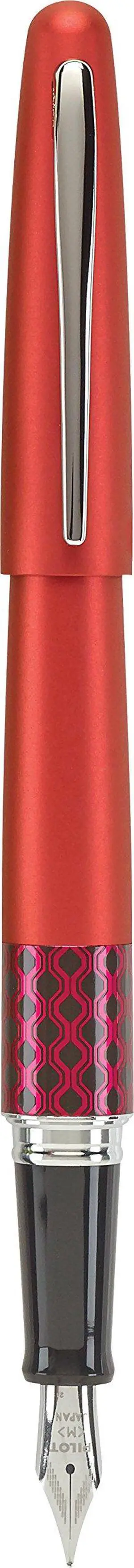 PILOT MR Retro Pop Collection Fountain Pen in Gift Box, Red Barrel with Wave Accent, Fine Point Stainless Steel Nib, Refillable Black Ink (91432) PILOT MR Retro Pop Collection Fountain Pen in Gift Box, Red Barrel with Wave Accent, Fine Point Stainless Steel Nib, Refillable Black Ink (91432)