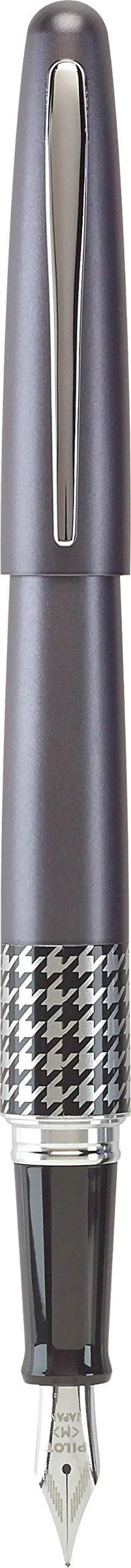 PILOT MR Retro Pop Collection Fountain Pen in Gift Box, Gray Barrel with Houndstooth Accent, Fine Point Stainless Steel Nib, Refillable Black Ink (91435) PILOT MR Retro Pop Collection Fountain Pen in Gift Box, Gray Barrel with Houndstooth Accent, Fine Point Stainless Steel Nib, Refillable Black Ink (91435)