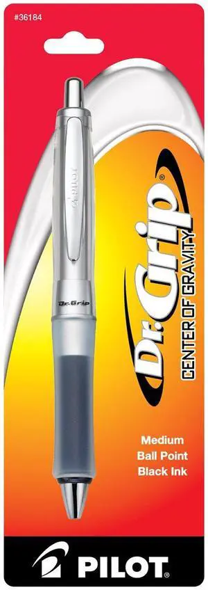 PILOT Dr. Grip Center of Gravity Refillable & Retractable Ballpoint Pen, Medium Point, Grip Color May Vary, Black Ink, Single Pen (36184) PILOT Dr. Grip Center of Gravity Refillable & Retractable Ballpoint Pen, Medium Point, Grip Color May Vary, Black Ink, Single Pen (36184)