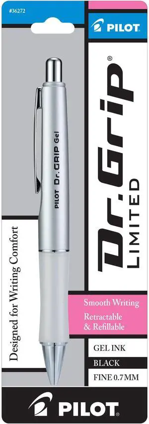 PILOT Dr. Grip Limited Refillable & Retractable Gel Pen, Fine Point, Black Ink, Single Pen - Ideal for School, Journaling & Office Writing PILOT Dr. Grip Limited Refillable & Retractable Gel Pen, Fine Point, Black Ink, Single Pen - Ideal for School, Journaling & Office Writing