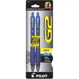 Pilot G2 Premium Gel Pens, Black Pens, Bold Point 1 mm, 2 Black Pilot G2 Premium Gel Pens, Black Pens, Bold Point 1 mm, 2 Black