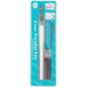 Pilot Parallel Pen Premium Caligraphy Pen Set, 4.5mm Nib, White Barrel with Teal Accents (14682) Pilot Parallel Pen Premium Caligraphy Pen Set, 4.5mm Nib, White Barrel with Teal Accents (14682)