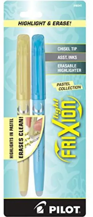 Pilot FriXion Light Pastel Erasable Highlighters, Chisel Tip, Assorted Colors, 2 Count Pilot FriXion Light Pastel Erasable Highlighters, Chisel Tip, Assorted Colors, 2 Count