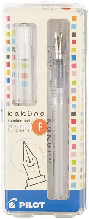 PILOT Kakuno Fountain Pen, Clear Barrel, Fine Nib (10819) PILOT Kakuno Fountain Pen, Clear Barrel, Fine Nib (10819)