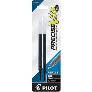 PILOT Precise V10 RT Ink Refills for Bold Pens, 1.0 mm, Black Ink, 2-Pack (13905) PILOT Precise V10 RT Ink Refills for Bold Pens, 1.0 mm, Black Ink, 2-Pack (13905)