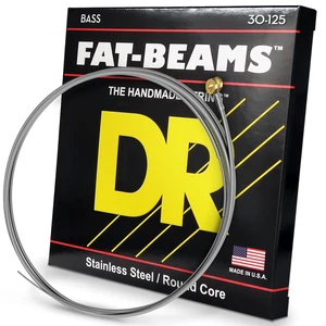 DR Strings FAT-BEAMS Electric Bass Guitar Strings - .030-.125 Medium DR Strings FAT-BEAMS Electric Bass Guitar Strings - .030-.125 Medium