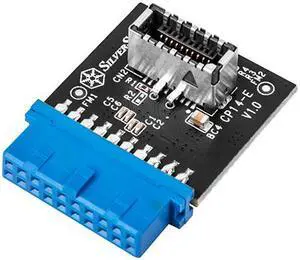 USB3.0 Internal 19pin male to USB-C internal 20pin key-A female adapter.