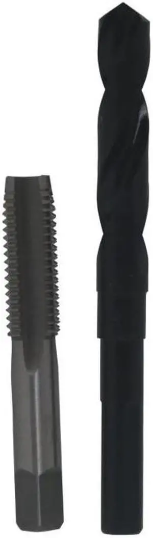 5/8"-18 UNF HSS PLUG TAP AND 37/64" HSS 1/2" SHANK DRILL BIT KIT