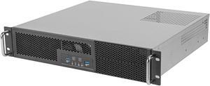Silverstone RM23-502-MINI 2U dual 5.25" drive bay Micro-ATX rackmount industrial server chassis with USB 3.1 Gen1 interface